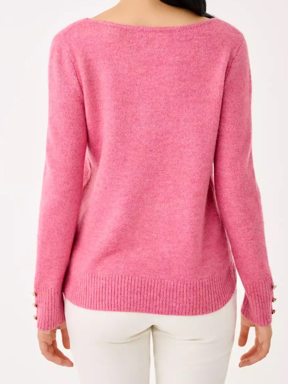 NWT Lilly Pulitzer Lola Sequin Sweater in Confetti Pink Metallic - Picture 3 of 16